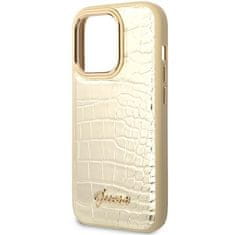 Guess Guess Croco Collection - Ohišje za iPhone 14 Pro (zlato)