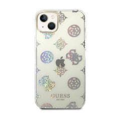 Guess Ohišje Guess Peony Glitter - Ohišje za iPhone 14 (prozorno)