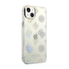 Guess Ohišje Guess Peony Glitter - Ohišje za iPhone 14 (prozorno)