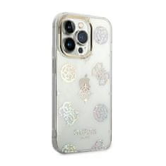 Guess Ohišje Guess Peony Glitter - Ohišje za iPhone 14 Pro (prozorno)