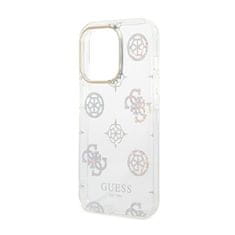 Guess Ohišje Guess Peony Glitter - Ohišje za iPhone 14 Pro (prozorno)