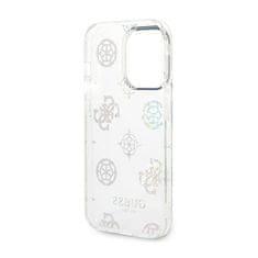 Guess Ohišje Guess Peony Glitter - Ohišje za iPhone 14 Pro (prozorno)