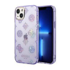 Guess Ohišje Guess Peony Glitter - Ohišje za iPhone 14 Plus (vijolična)