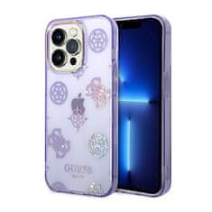 Guess Ohišje Guess Peony Glitter - Ohišje za iPhone 14 Pro (vijolična)