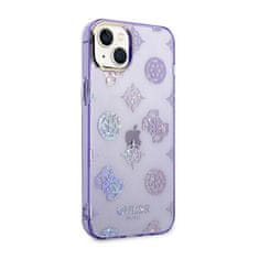 Guess Ohišje Guess Peony Glitter - Ohišje za iPhone 14 Plus (vijolična)