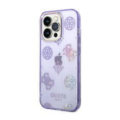 Guess Ohišje Guess Peony Glitter - Ohišje za iPhone 14 Pro Max (vijolična)