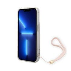 Guess Guess 4G Print Cord - Ohišje z vrvico za iPhone 14 Pro Max (roza)