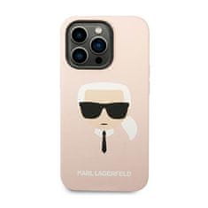 Karl Lagerfeld Karl Lagerfeld Silikonsko ohišje Iconic Karl`s Head - iPhone 14 Pro Case (roza)