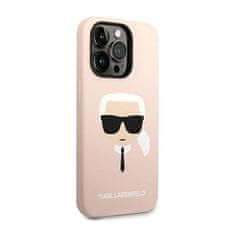 Karl Lagerfeld Karl Lagerfeld Silikonsko ohišje Iconic Karl`s Head - iPhone 14 Pro Case (roza)