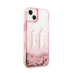 Karl Lagerfeld Karl Lagerfeld Liquid Glitter Big Logo Case - ohišje za iPhone 14 Plus (roza)