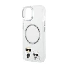 Karl Lagerfeld Karl Lagerfeld Karl &amp; Choupette Aluminium MagSafe - ohišje za iPhone 14 (prozorno)