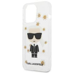 Karl Lagerfeld Karl Lagerfeld Iconic Karl Flower - Ohišje za iPhone 13 Pro (prozorno)