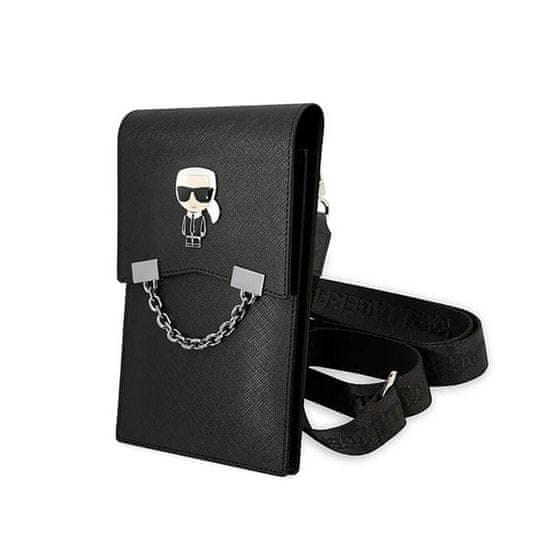 Karl Lagerfeld Karl Lagerfeld Ikonik Karl Chain Wallet Phone Bag - torbica za pametne telefone in dodatke (črna)