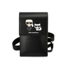 Karl Lagerfeld Karl Lagerfeld Karl+Choupette Embossed Wallet Phone Bag - torbica za pametne telefone in dodatke (črna)