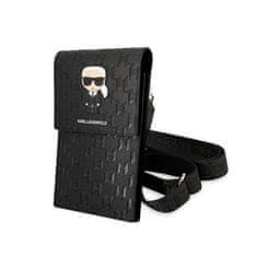 Karl Lagerfeld Karl Lagerfeld Monogram Ikonik Patch Wallet Phone Bag - torbica za pametne telefone in dodatke (črna)