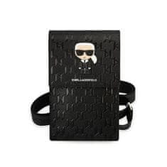 Karl Lagerfeld Karl Lagerfeld Monogram Ikonik Patch Wallet Phone Bag - torbica za pametne telefone in dodatke (črna)