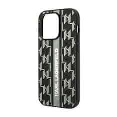 Karl Lagerfeld Karl Lagerfeld Monogram Stripe - Ohišje za iPhone 14 Pro (sivo)