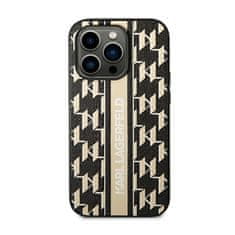 Karl Lagerfeld Karl Lagerfeld Monogram Stripe - Ohišje za iPhone 14 Pro Max (rjavo)