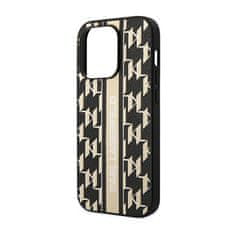 Karl Lagerfeld Karl Lagerfeld Monogram Stripe - Ohišje za iPhone 14 Pro Max (rjavo)