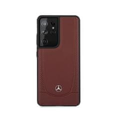 MERCEDES Mercedes Leather Urban Line - Ohišje za Samsung Galaxy S21 Ultra (rdeče)