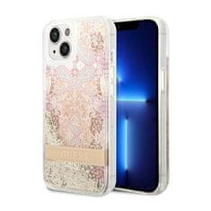 Guess Guess Liquid Glitter Paisley - ohišje za iPhone 14 (zlato)