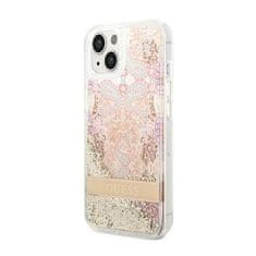 Guess Guess Liquid Glitter Paisley - ohišje za iPhone 14 (zlato)