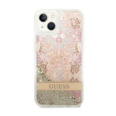 Guess Guess Liquid Glitter Paisley - ohišje za iPhone 14 (zlato)