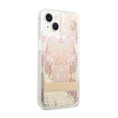 Guess Guess Liquid Glitter Paisley - ohišje za iPhone 14 (zlato)