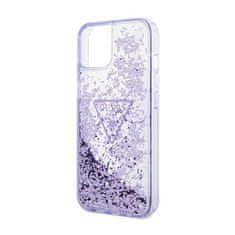 Guess Guess Liquid Glitter Triangle Logo Case - Ohišje za iPhone 14 Plus (vijolično)