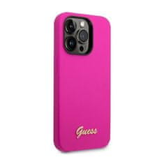 Guess Guess Silikonski ovitek Vintage - iPhone 14 Pro Max (fuksija)