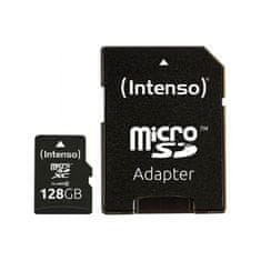 Intenso Intenso MicroSDXC - 128 GB pomnilniška kartica razreda 10 45/100 MB/s z adapterjem