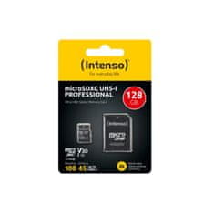 Intenso Intenso MicroSDXC - 128 GB pomnilniška kartica razreda 10 45/100 MB/s z adapterjem