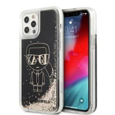 Karl Lagerfeld Karl Lagerfeld Liquid Glitter Gatsby - Ohišje za iPhone 12 / iPhone 12 Pro (črno)