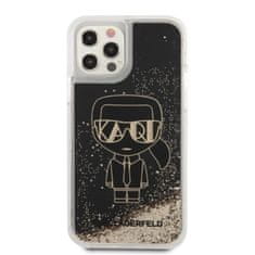 Karl Lagerfeld Karl Lagerfeld Liquid Glitter Gatsby - Ohišje za iPhone 12 / iPhone 12 Pro (črno)