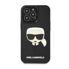 Karl Lagerfeld Karl Lagerfeld 3D gumijasto ohišje Karl`s Head - Ohišje za iPhone 14 Pro Max (črno)