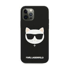 Karl Lagerfeld Karl Lagerfeld Choupette Head Silikon - Ohišje za iPhone 12 Pro Max (črno)