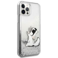 Karl Lagerfeld Karl Lagerfeld Liquid Glitter Choupette Fun - ohišje za iPhone 12 / iPhone 12 Pro (srebrno)