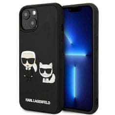 Karl Lagerfeld Karl Lagerfeld Ikonik 3D Karl &amp; Choupette - Ohišje za iPhone 13 (črno)