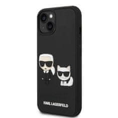 Karl Lagerfeld Karl Lagerfeld Ikonik 3D Karl &amp; Choupette - Ohišje za iPhone 14 (črno)