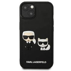 Karl Lagerfeld Karl Lagerfeld Ikonik 3D Karl &amp; Choupette - Ohišje za iPhone 13 (črno)