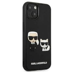 Karl Lagerfeld Karl Lagerfeld Ikonik 3D Karl &amp; Choupette - Ohišje za iPhone 13 (črno)