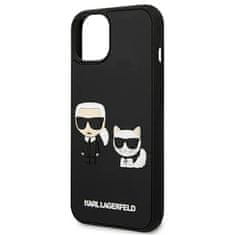 Karl Lagerfeld Karl Lagerfeld Ikonik 3D Karl &amp; Choupette - Ohišje za iPhone 13 (črno)