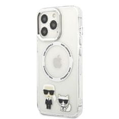 Karl Lagerfeld Karl Lagerfeld Karl &amp; Choupette Aluminium MagSafe - ohišje za iPhone 13 Pro (prozorno)