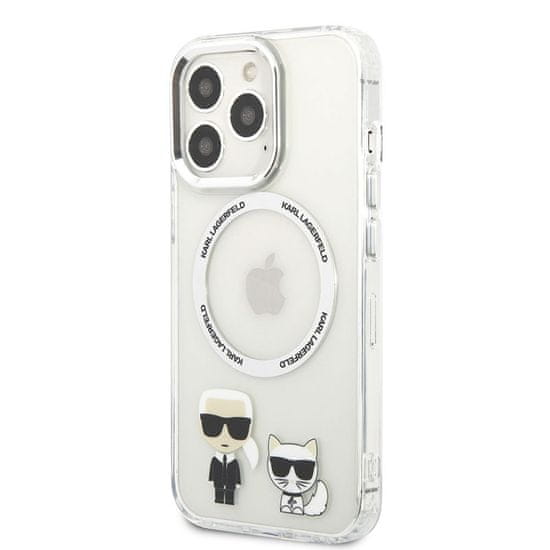 Karl Lagerfeld Karl Lagerfeld Karl &amp; Choupette Aluminium MagSafe - ohišje za iPhone 13 Pro Max (prozorno)