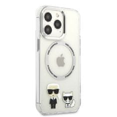 Karl Lagerfeld Karl Lagerfeld Karl &amp; Choupette Aluminium MagSafe - ohišje za iPhone 13 Pro (prozorno)