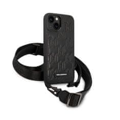 Karl Lagerfeld Karl Lagerfeld Monogram Plaque Logo Strap - Ohišje za iPhone 14 (črno)