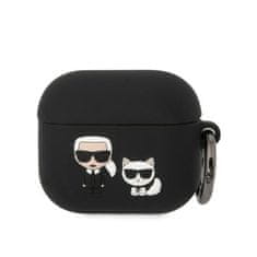 Karl Lagerfeld Karl Lagerfeld Silikonski etui Karl &amp; Choupette - AirPods 3 (črn)