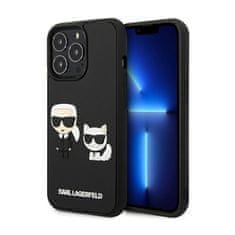 Karl Lagerfeld Karl Lagerfeld Ikonik 3D Karl &amp; Choupette - Ohišje za iPhone 13 Pro Max (črno)