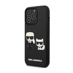 Karl Lagerfeld Karl Lagerfeld Ikonik 3D Karl &amp; Choupette - Ohišje za iPhone 13 Pro Max (črno)