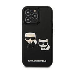 Karl Lagerfeld Karl Lagerfeld Ikonik 3D Karl &amp; Choupette - Ohišje za iPhone 13 Pro Max (črno)